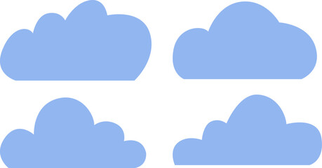 vector clouds set