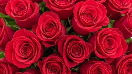 Obraz premium Red Rose Flower Bouquet Background for Romantic Love Design