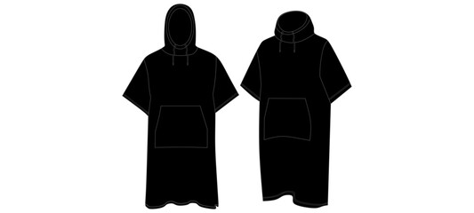 Towel Poncho Mockup Template Vector © Toor graphic