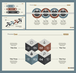 Four Training Slide Templates Set