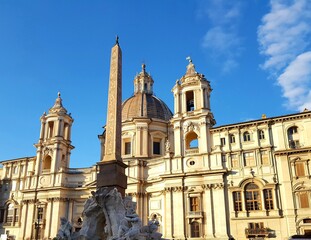 Famous Piazza Navona in Rome, Italy. Famous landmark