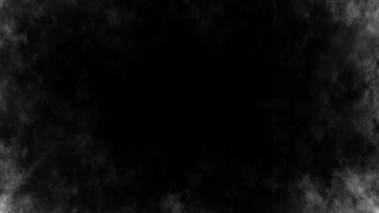 Cinematic Smoke Vignette 4K. White Mist Circular Frame Overlay / 円形スモークフレーム・シネマティック霧背景素材