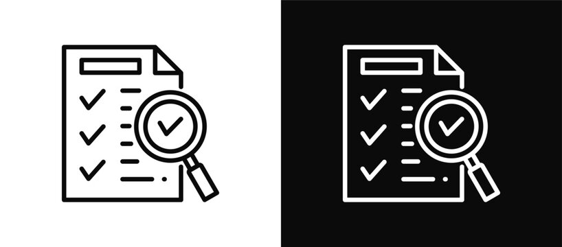 Conclusion icon set black and white