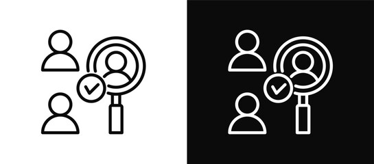 Sampling icon set black and white