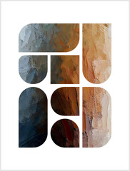 Poster designed with geometric shapes, White background, lines, Banner, Poster, abstract, solid color for media, social networks, Graphic illustration, layered shadow blended gradient effect 13