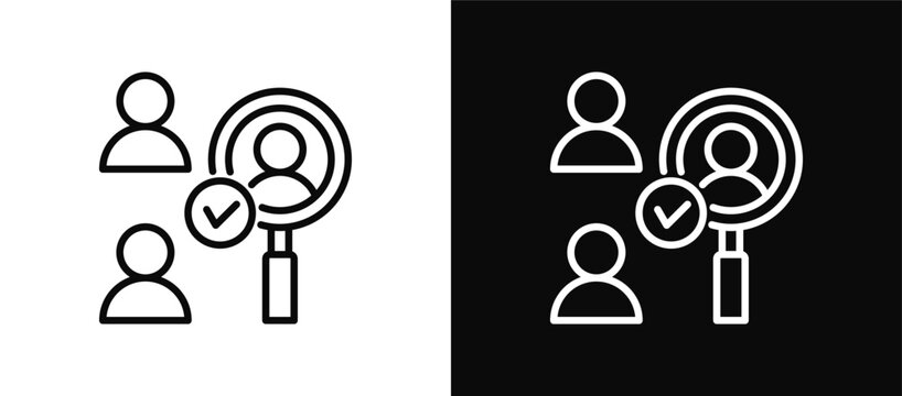 Sampling icon set black and white