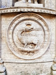 Detail of the Piazza della Signoria in Florence, Italy