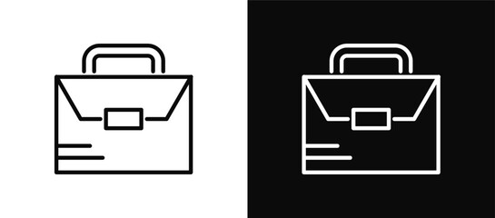 Case icon set black and white