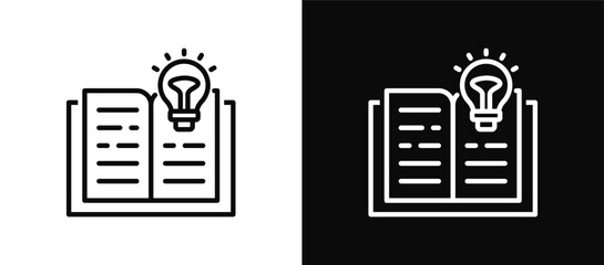 Theories icon set black and white
