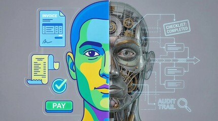 Business Accounting Software vs Accountant Workflow Concept