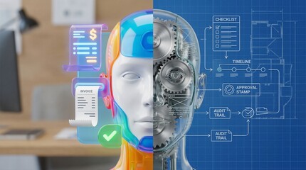 Business Accounting Software vs Accountant Workflow Concept