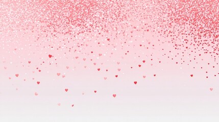 A soft gradient background filled with scattered hearts in shades of red, creating a romantic and whimsical atmosphere.