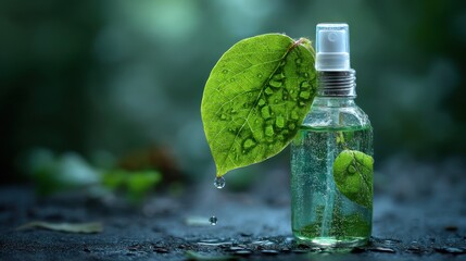 Natural spray bottle and leaf product