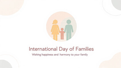 Fototapeta premium International Day of Families Illustration