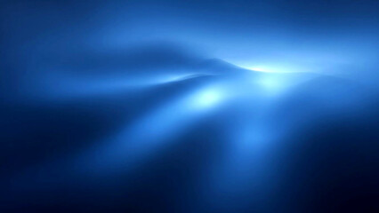 Obraz premium A bright light shines through a dark blue background with rays emanating from the center