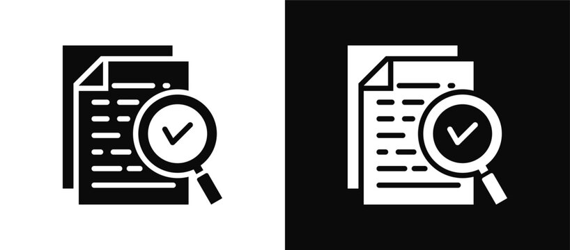 Evaluation icon set black and white