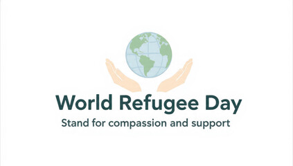 Fototapeta premium World Refugee Day illustration