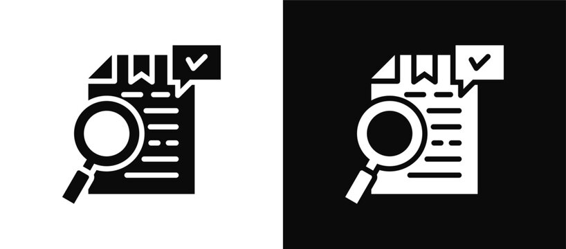 Fact icon set black and white