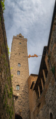 San Gimignano is a small walled town of medieval origin, situated on the hills of Tuscany, Italy.