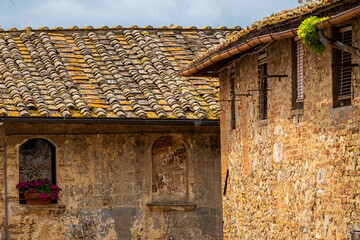San Gimignano is a small walled town of medieval origin, situated on the hills of Tuscany, Italy.