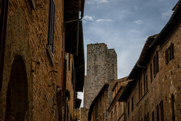 San Gimignano is a small walled town of medieval origin, situated on the hills of Tuscany, Italy.