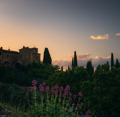 Obraz premium San Quirico d'Orcia is an Italian town in the province of Siena, in the Tuscany region.