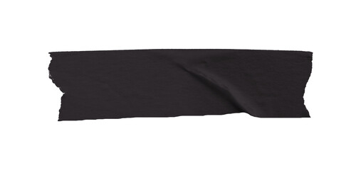 Black masking tape, plastic scotch on a transparent background.