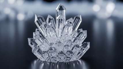 Clear crystal cluster display