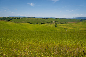 Landscapes in the Orcia Valley, Tuscany, Italy.