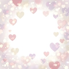 Dreamy Valentine&rsquo;s Day Background with Floating Hearts