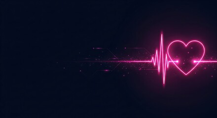 Heart shaped bokeh lights on red gradient background with wide negative space