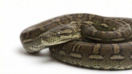 Fototapeta premium snake in front of white background