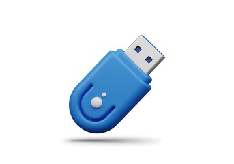 Blue USB Dongle - A Compact and Portable Technology Solution.