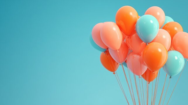 Colorful Balloons for Party Decorations, Backgrounds, and Celebrations - Powered by Adobe