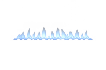 Blue gas flames burning horizontally, representing energy, heat, and natural resources for cooking and heating