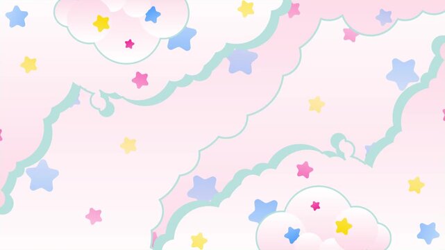 ゆめかわいい雲のトランジションセット