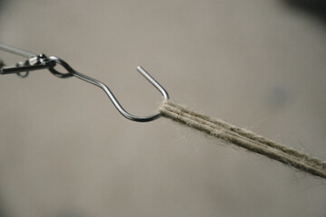 string on a hook