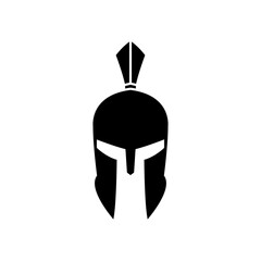 Spartan helmet icon vector. Spartan Illustration sign. Medieval helmet symbol or logo.