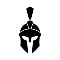 Spartan helmet icon vector. Spartan Illustration sign. Medieval helmet symbol or logo.