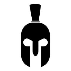 Spartan helmet icon vector. Spartan Illustration sign. Medieval helmet symbol or logo.
