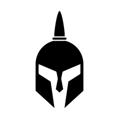 Spartan helmet icon vector. Spartan Illustration sign. Medieval helmet symbol or logo.