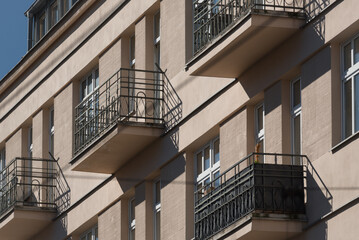 Fototapeta premium ARCHITECTURE - A classic modernist tenement houses in Gdynia 