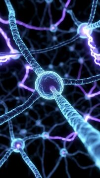 Neural synapse firing neurotransmitters in the brain. Neurology.