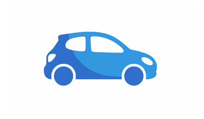 Modern rounded car icon flat vector illustration