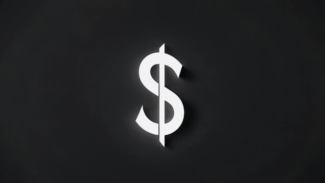 Clean modern 4K motion graphics animation presenting minimalist white sigma mathematical symbol drawn as thin line perfectly isolated on deep black background technology science education 