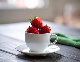 strawberries in a cup