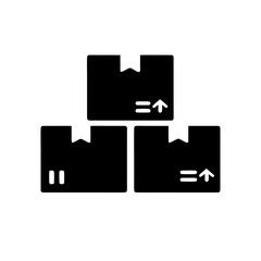 Shipping Boxes Stack Icon Illustration