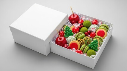 Holiday treat box with assorted sweets