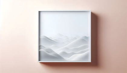 Minimalist mountain landscape
