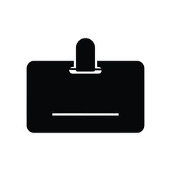 Black Silhouette Badge Holder with Clip